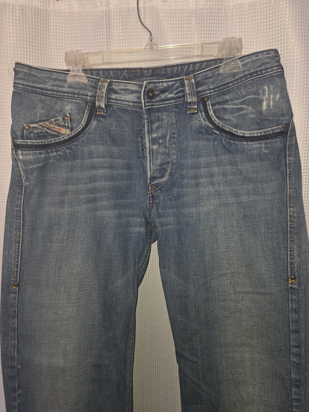 Diesel BUSKY Men's Faded Blue Straight Jeans 34X30